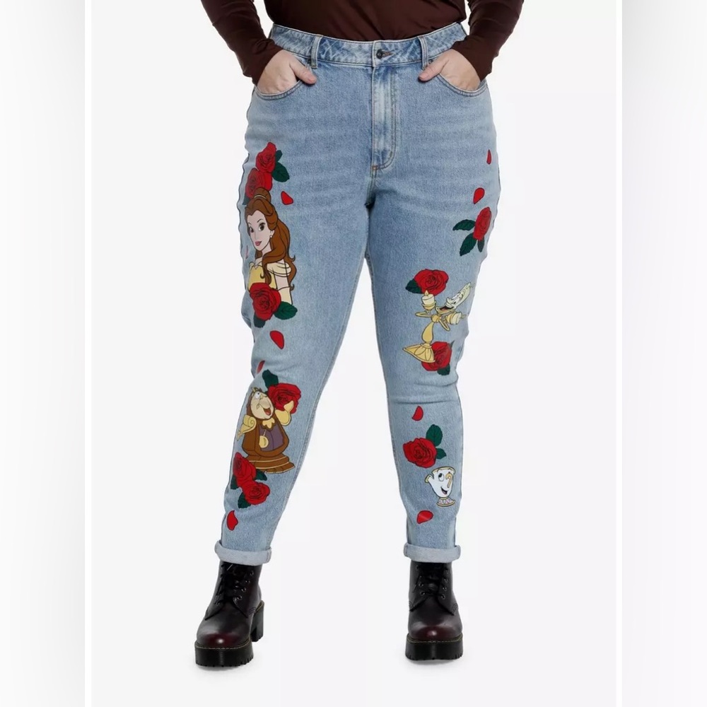 Her Universe Disney Beauty And The Beast Character Mom Jeans - sold out online!